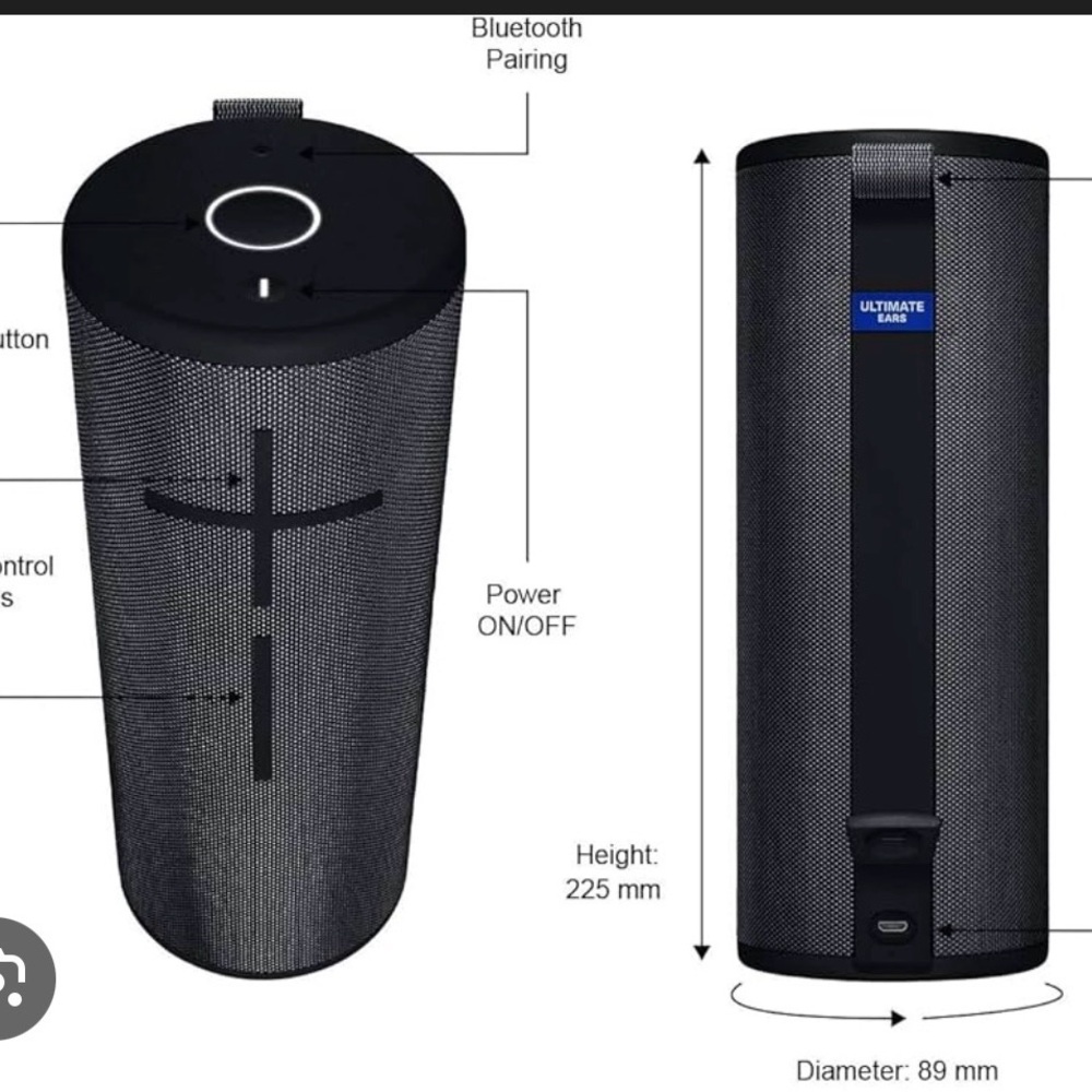 Ultimate Ears Black Portable Bluetooth Speaker